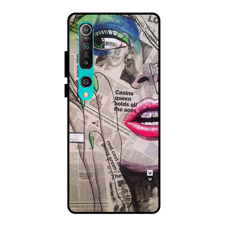 Newspaper Girl Art Metal Back Case for Mi 10
