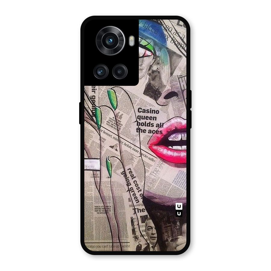 Newspaper Girl Art Metal Back Case for OnePlus 10R