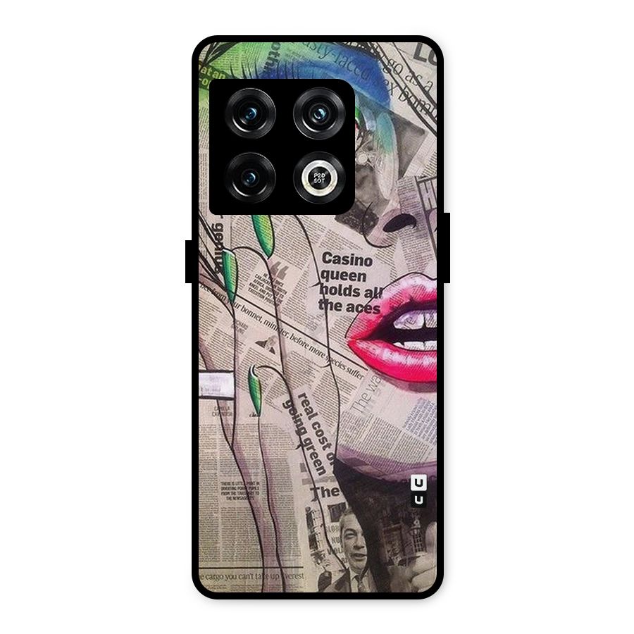 Newspaper Girl Art Metal Back Case for OnePlus 10 Pro 5G