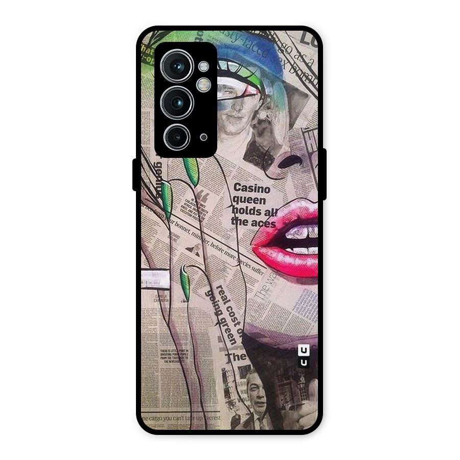 Newspaper Girl Art Metal Back Case for OnePlus 9RT 5G