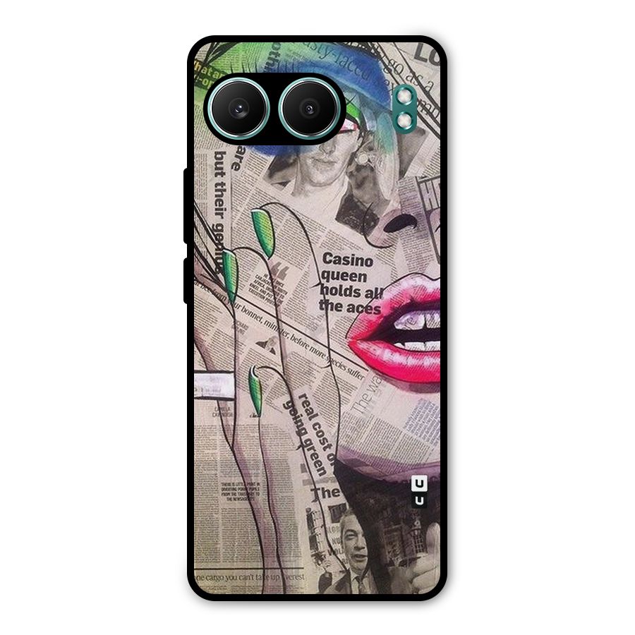 Newspaper Girl Art Metal Back Case for OnePlus Nord 4