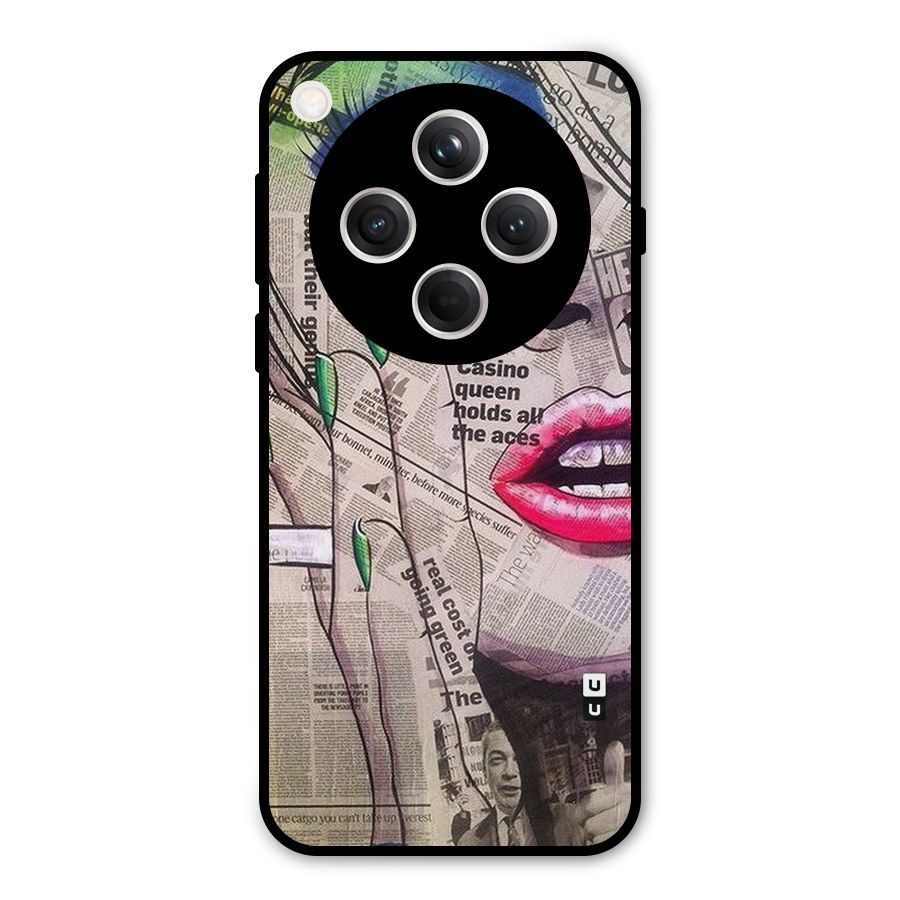Newspaper Girl Art Metal Back Case for Oppo Find X8