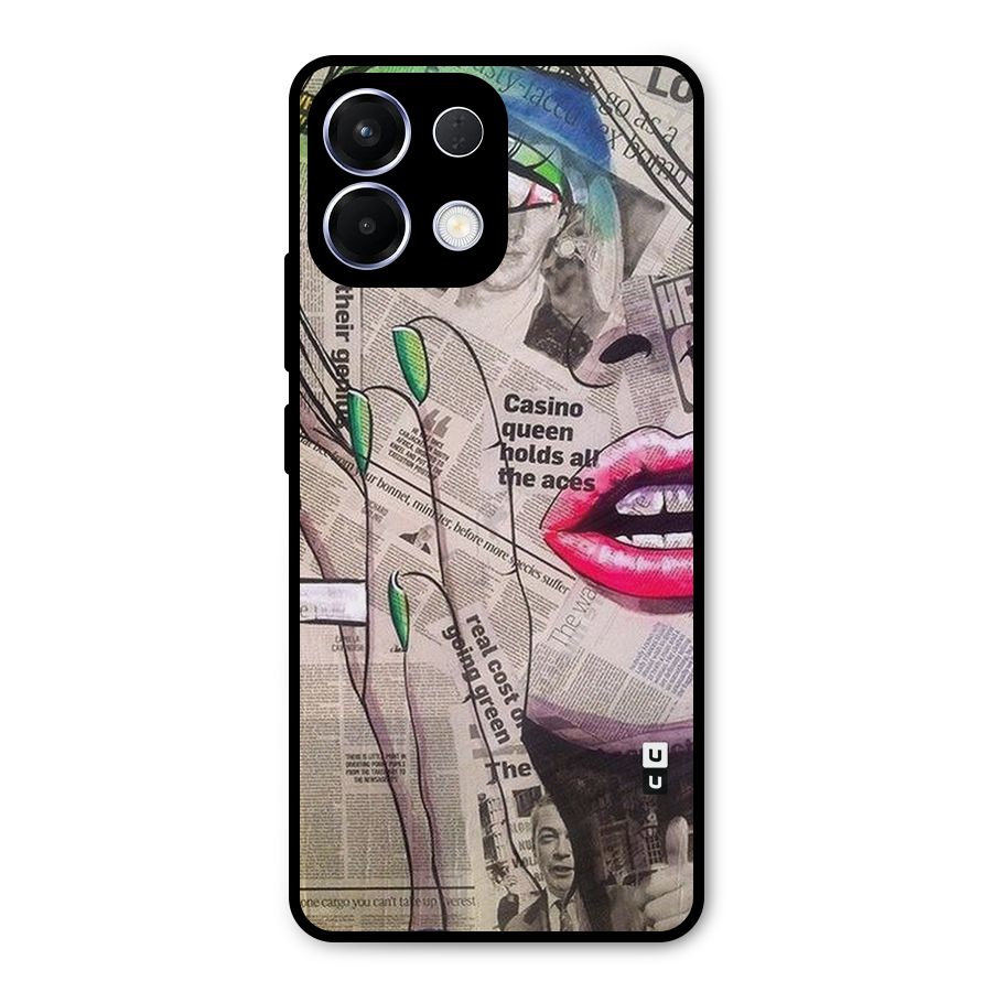 Newspaper Girl Art Metal Back Case for Oppo K13