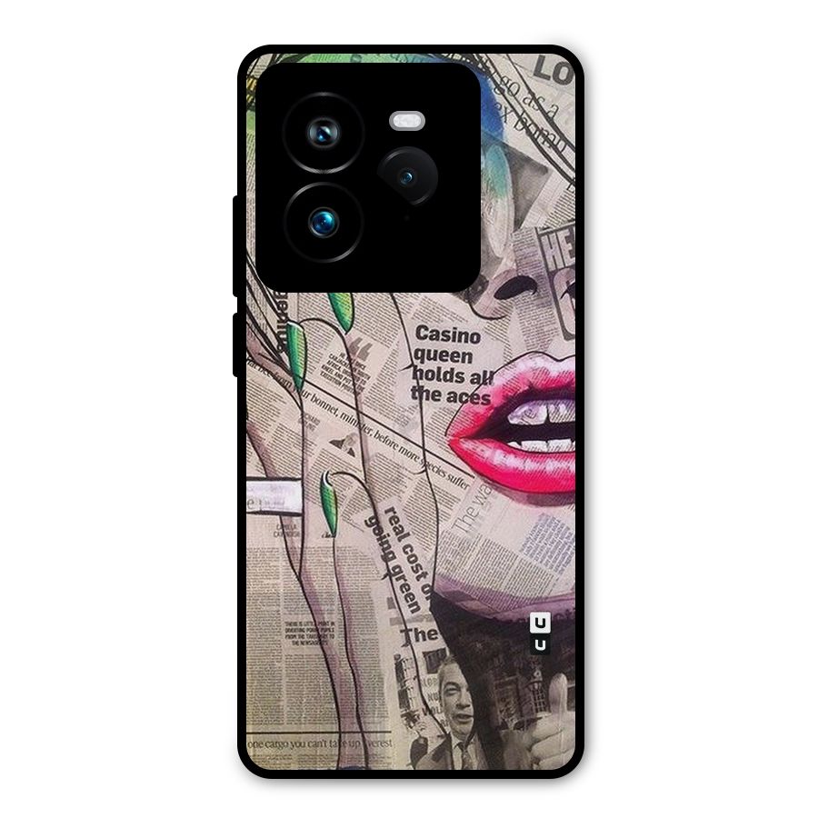 Newspaper Girl Art Metal Back Case for Realme GT 7 Pro
