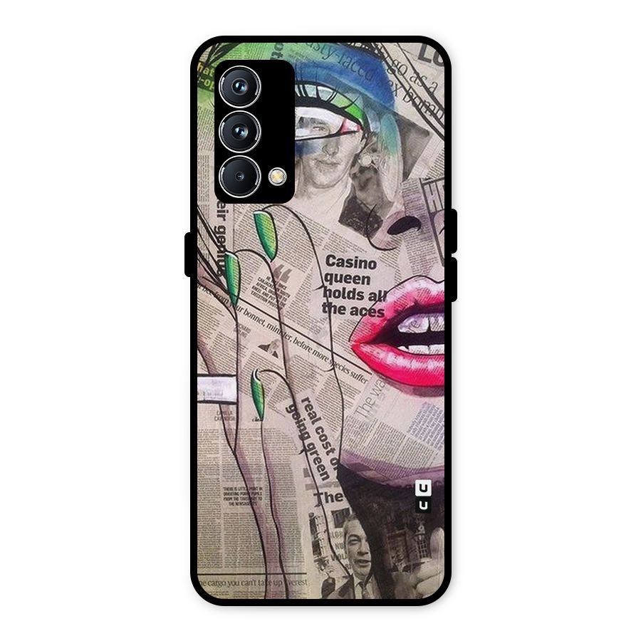 Newspaper Girl Art Metal Back Case for Realme GT Master Edition