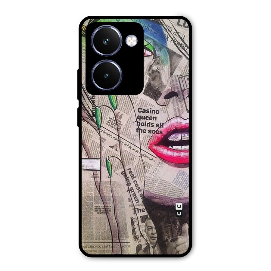 Newspaper Girl Art Metal Back Case for Realme P3 Ultra