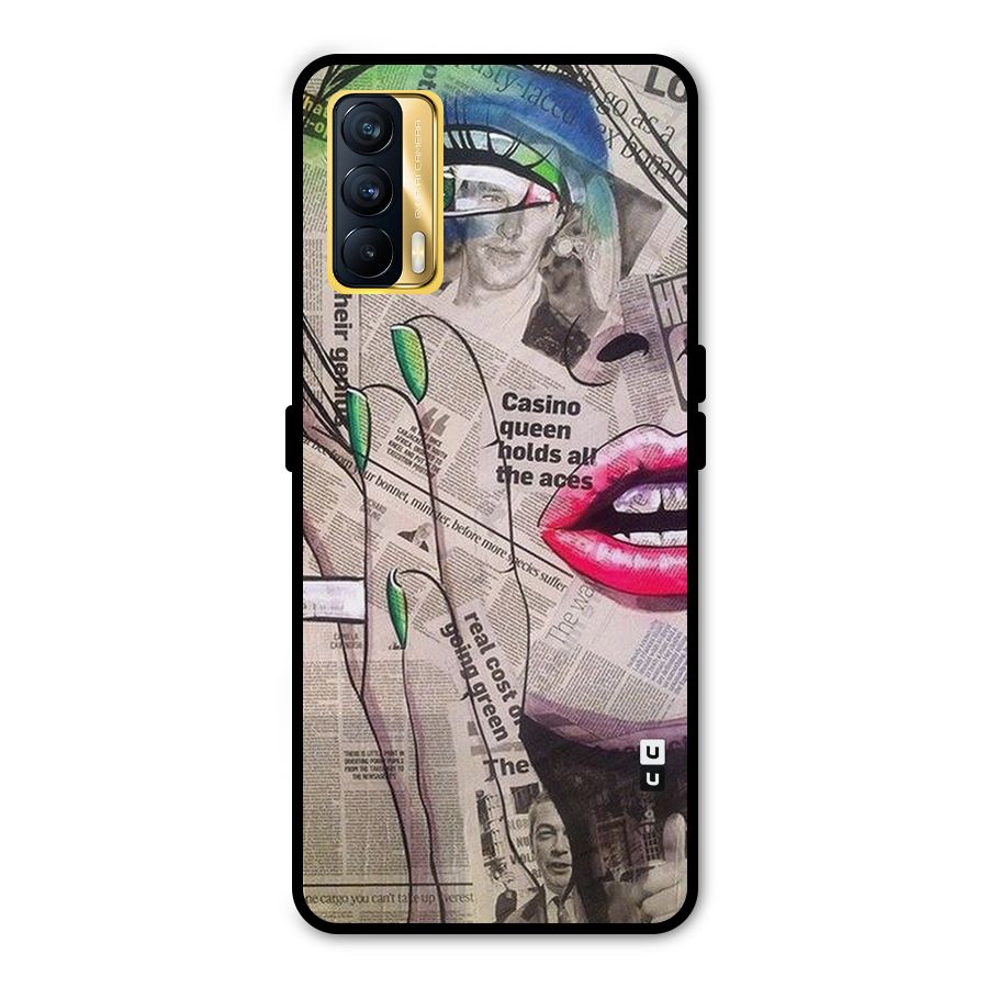 Newspaper Girl Art Metal Back Case for Realme X7