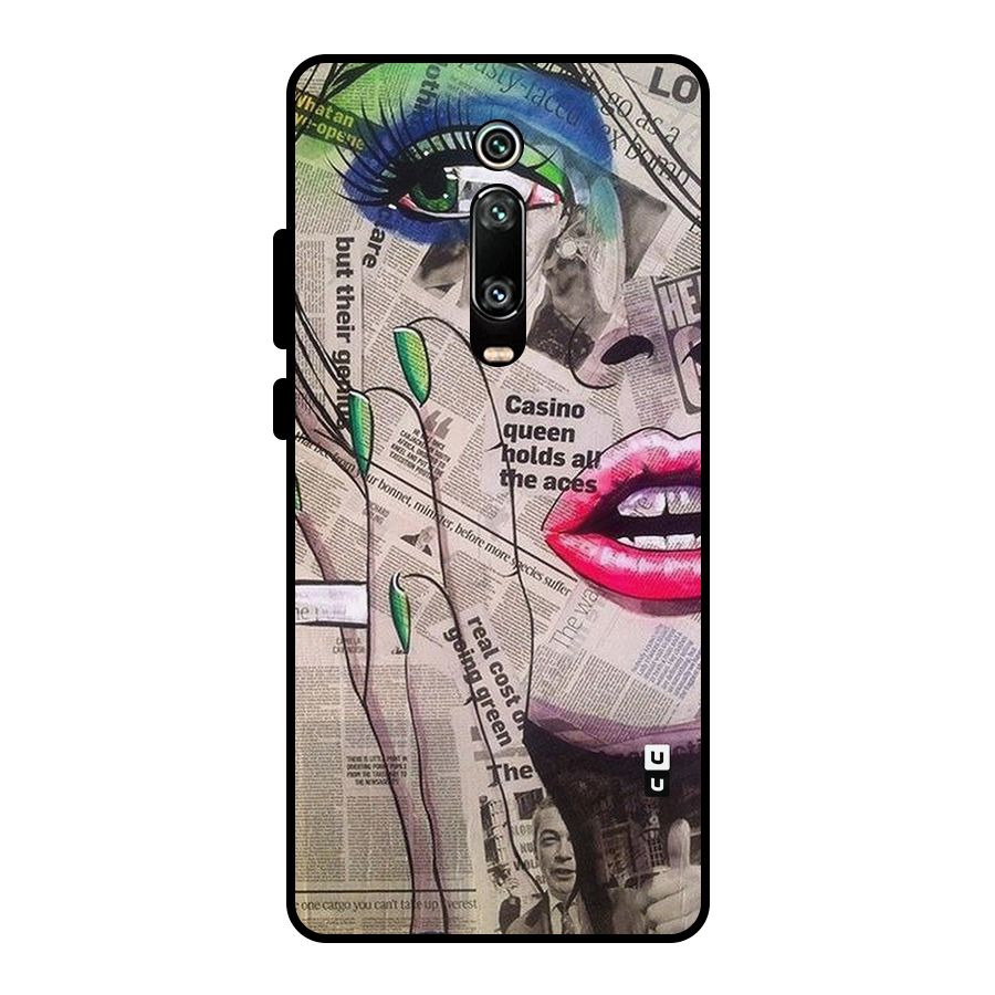 Newspaper Girl Art Metal Back Case for Redmi K20 Pro