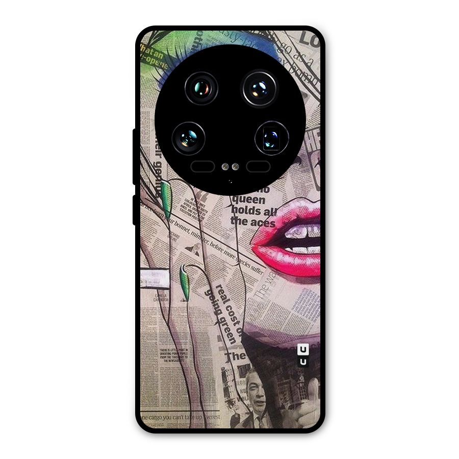 Newspaper Girl Art Metal Back Case for Xiaomi 14 Ultra