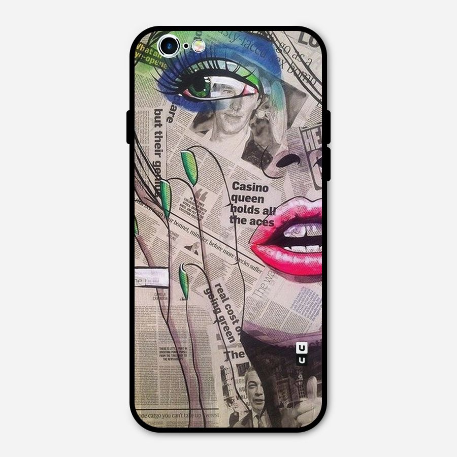 Newspaper Girl Art Metal Back Case for iPhone 6 6s