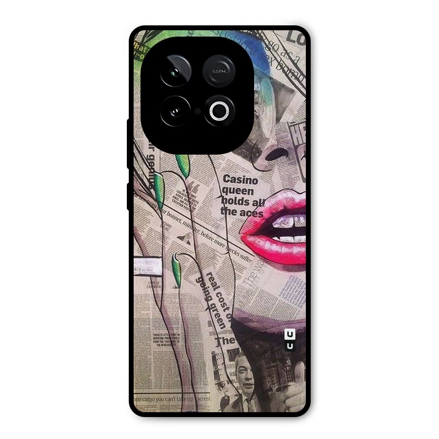 Newspaper Girl Art Metal Back Case for iQOO Neo 10