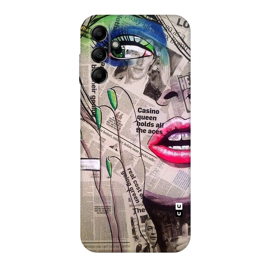 Newspaper Girl Art Original Polycarbonate Back Case for Galaxy A14 5G