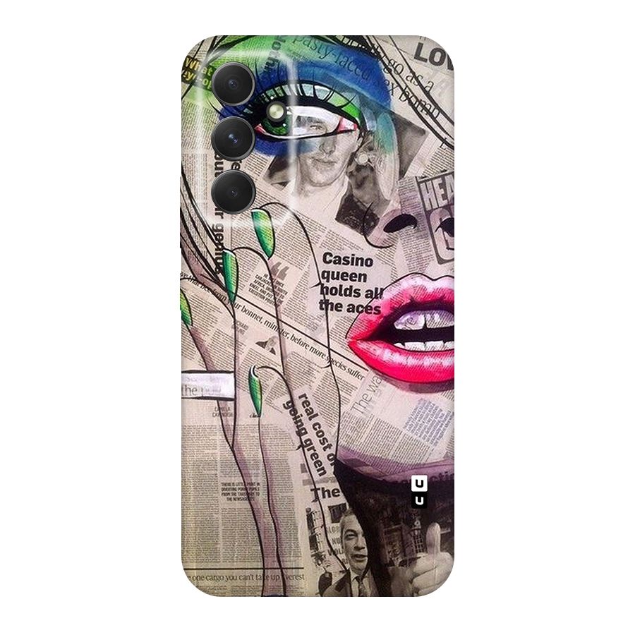 Newspaper Girl Art Original Polycarbonate Back Case for Galaxy A54