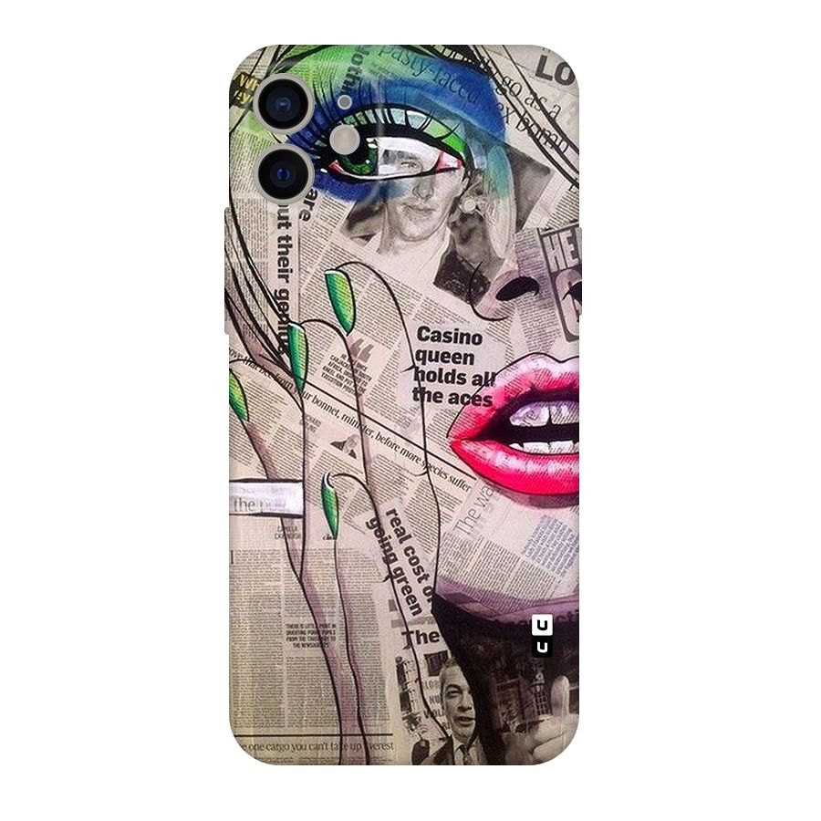 Newspaper Girl Art Original Polycarbonate Back Case for iPhone 11