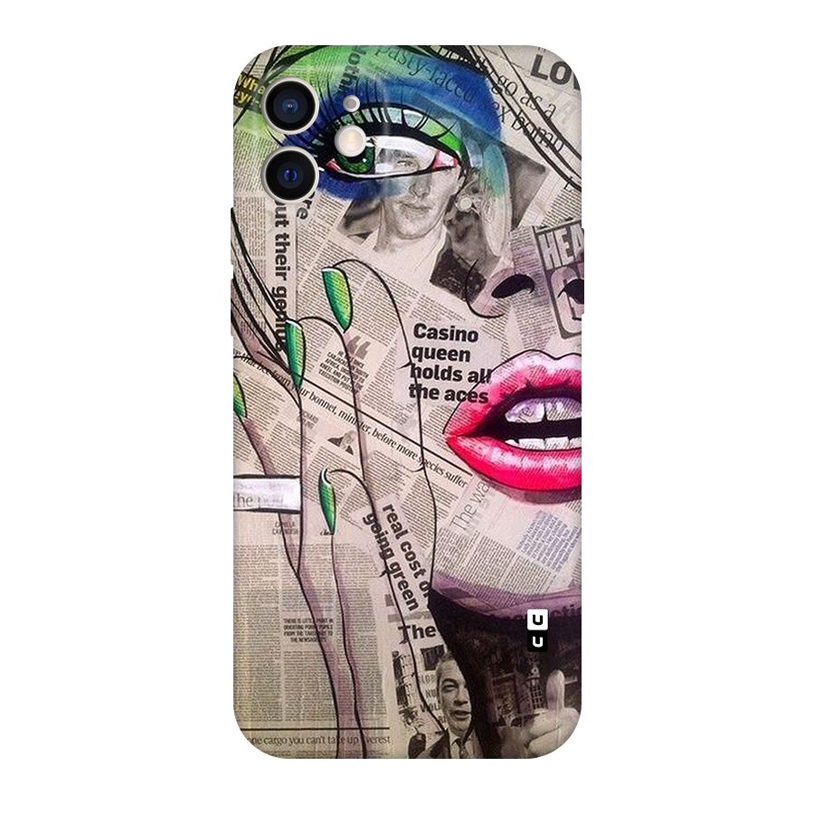 Newspaper Girl Art Original Polycarbonate Back Case for iPhone 12