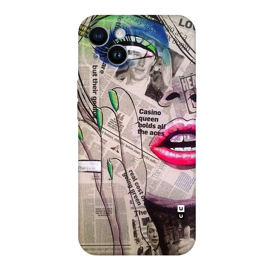 Newspaper Girl Art Original Polycarbonate Back Case for iPhone 14