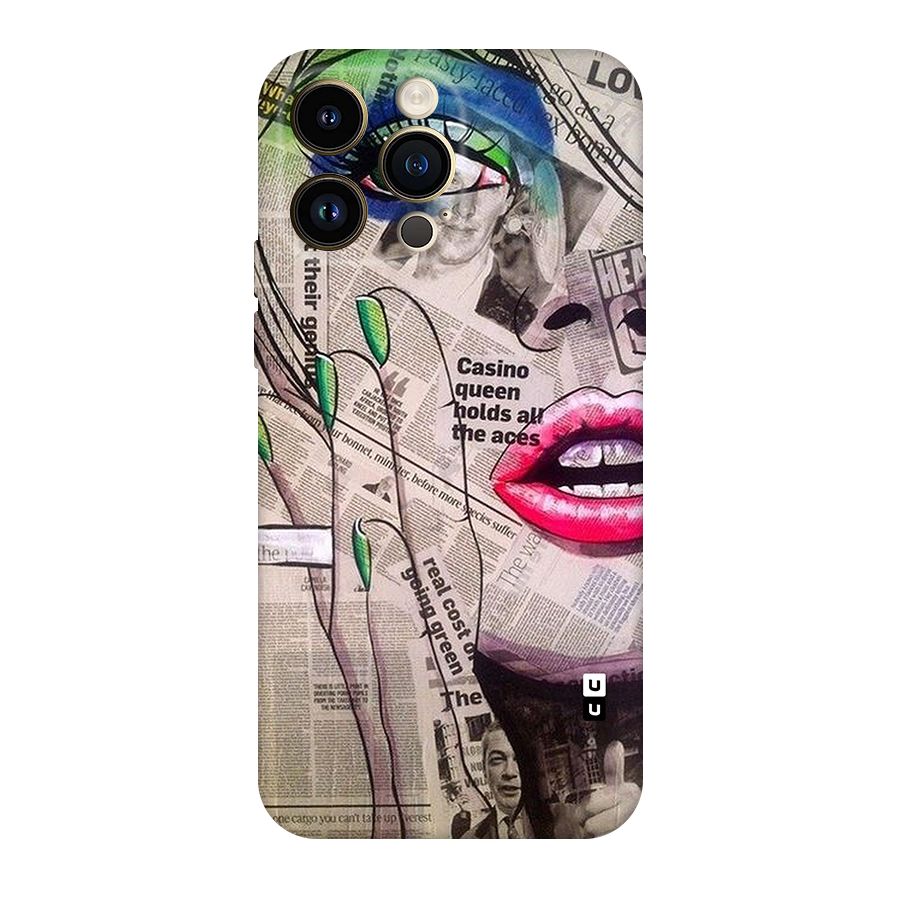 Newspaper Girl Art Original Polycarbonate Back Case for iPhone 14 Pro Max