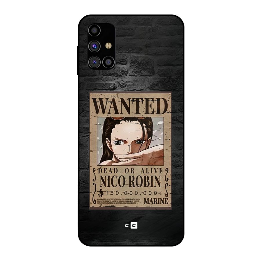 Nico Robin Wanted Metal Back Case for Galaxy M31s
