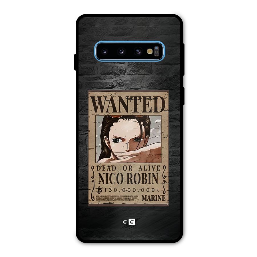 Nico Robin Wanted Metal Back Case for Galaxy S10