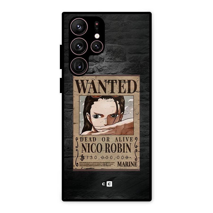 Nico Robin Wanted Metal Back Case for Galaxy S22 Ultra 5G