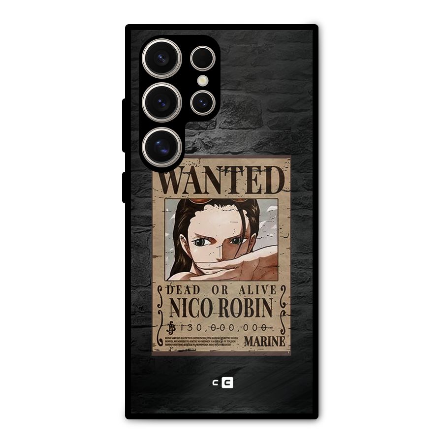 Nico Robin Wanted Metal Back Case for Galaxy S24 Ultra