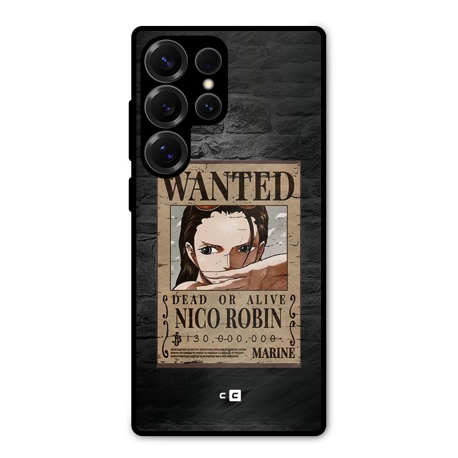 Nico Robin Wanted Metal Back Case for Galaxy S25 Ultra