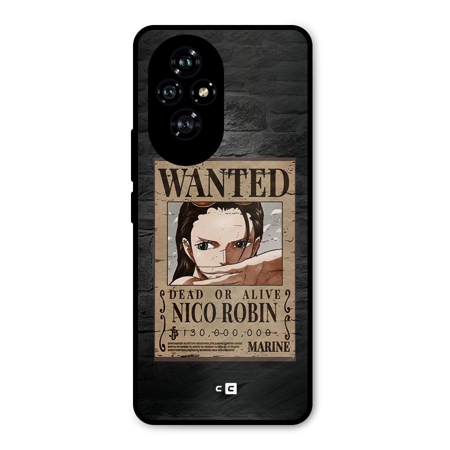 Nico Robin Wanted Metal Back Case for Honor 200