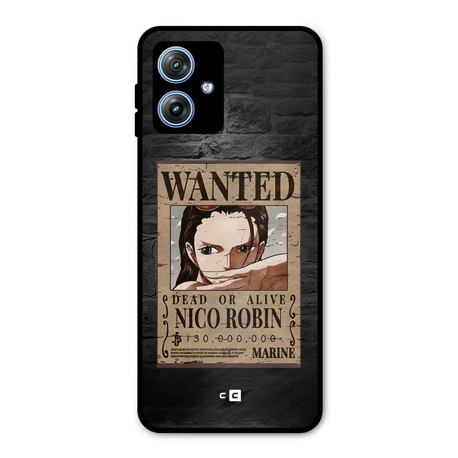 Nico Robin Wanted Metal Back Case for Moto G54