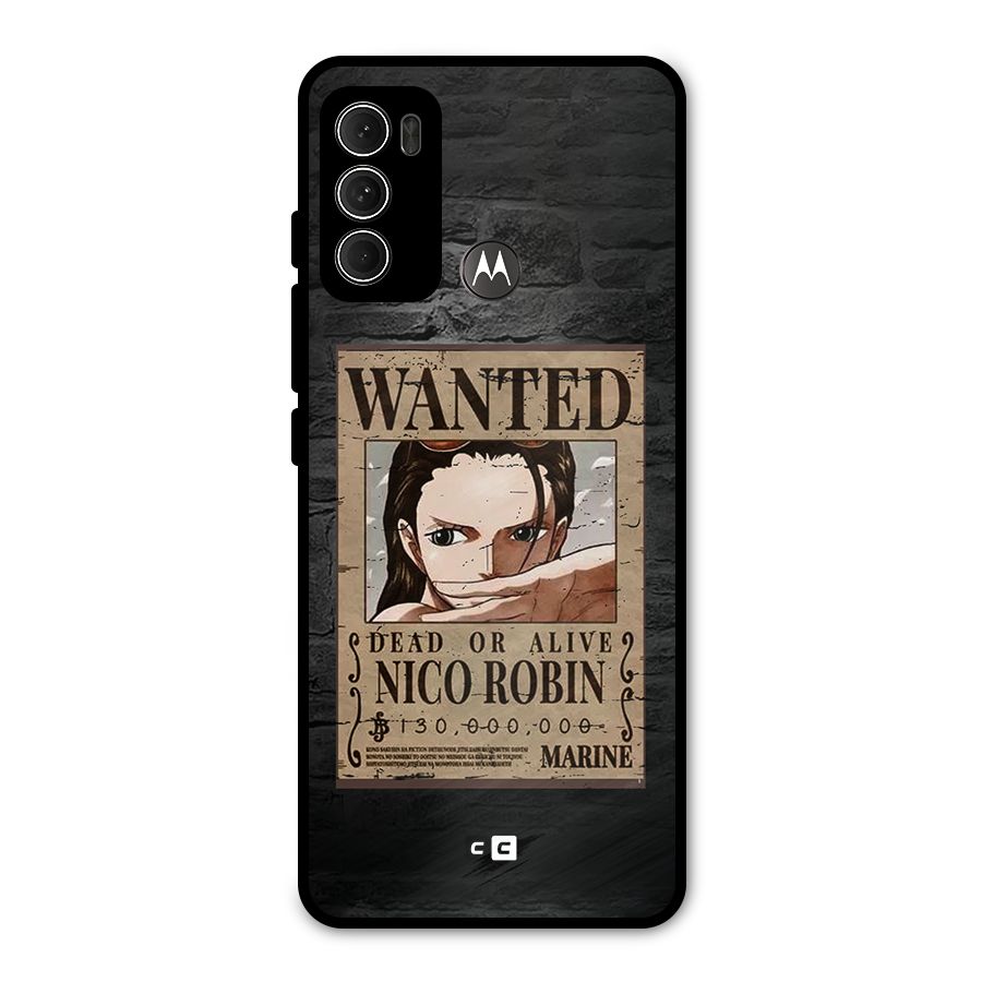 Nico Robin Wanted Metal Back Case for Moto G60