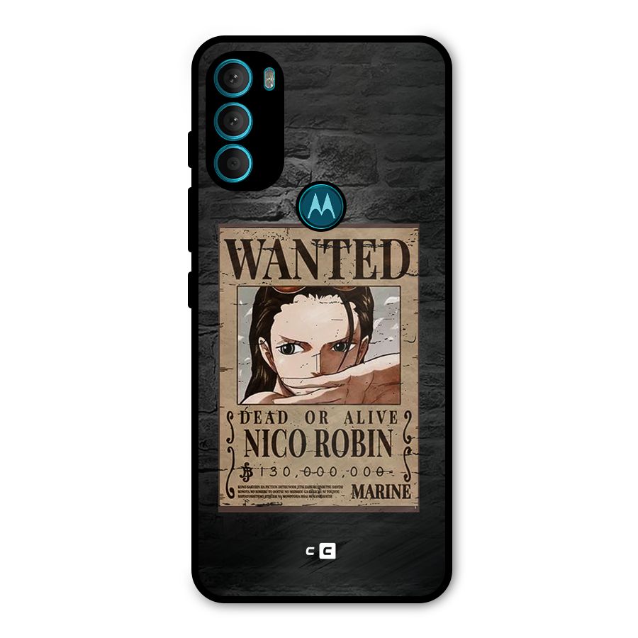 Nico Robin Wanted Metal Back Case for Moto G71 5G