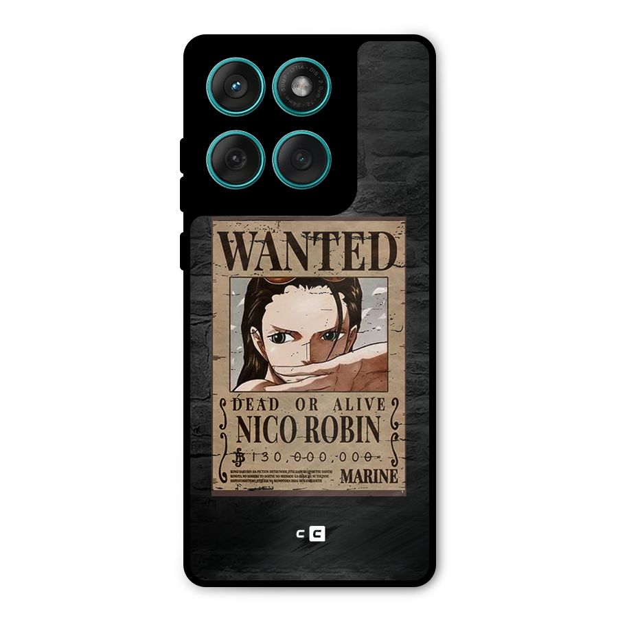 Nico Robin Wanted Metal Back Case for Motorola Edge 60