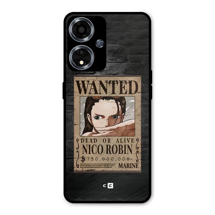 Nico Robin Wanted Metal Back Case for Oppo A59