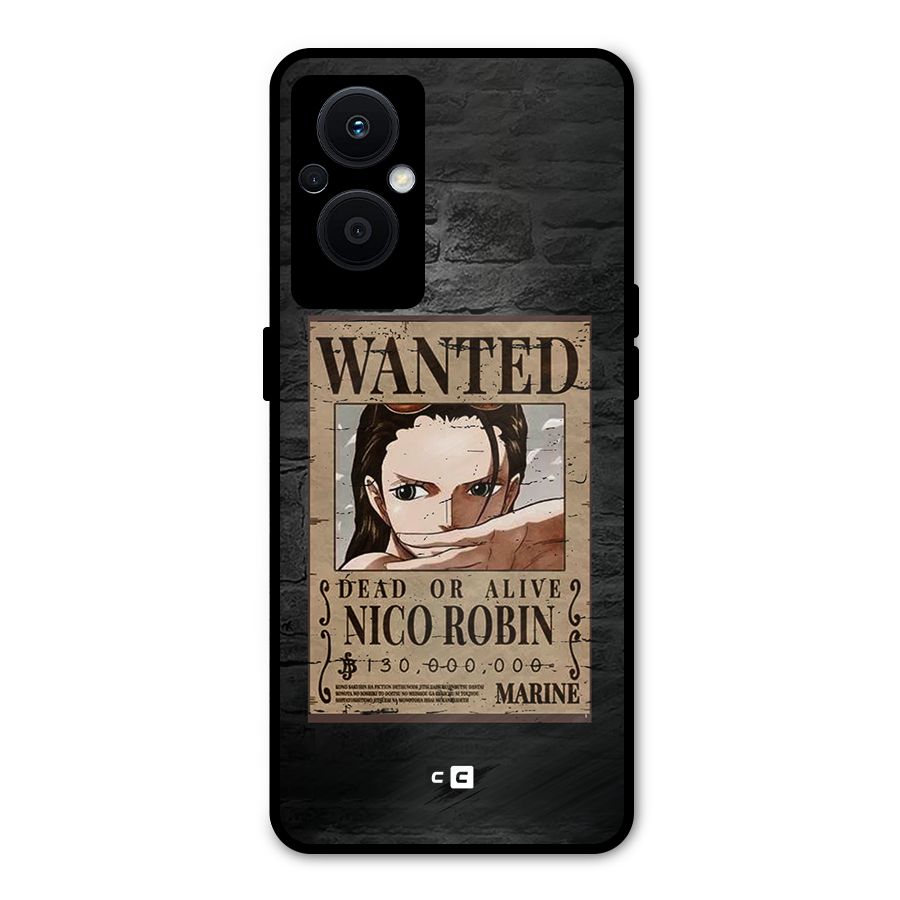 Nico Robin Wanted Metal Back Case for Oppo F21 Pro 5G