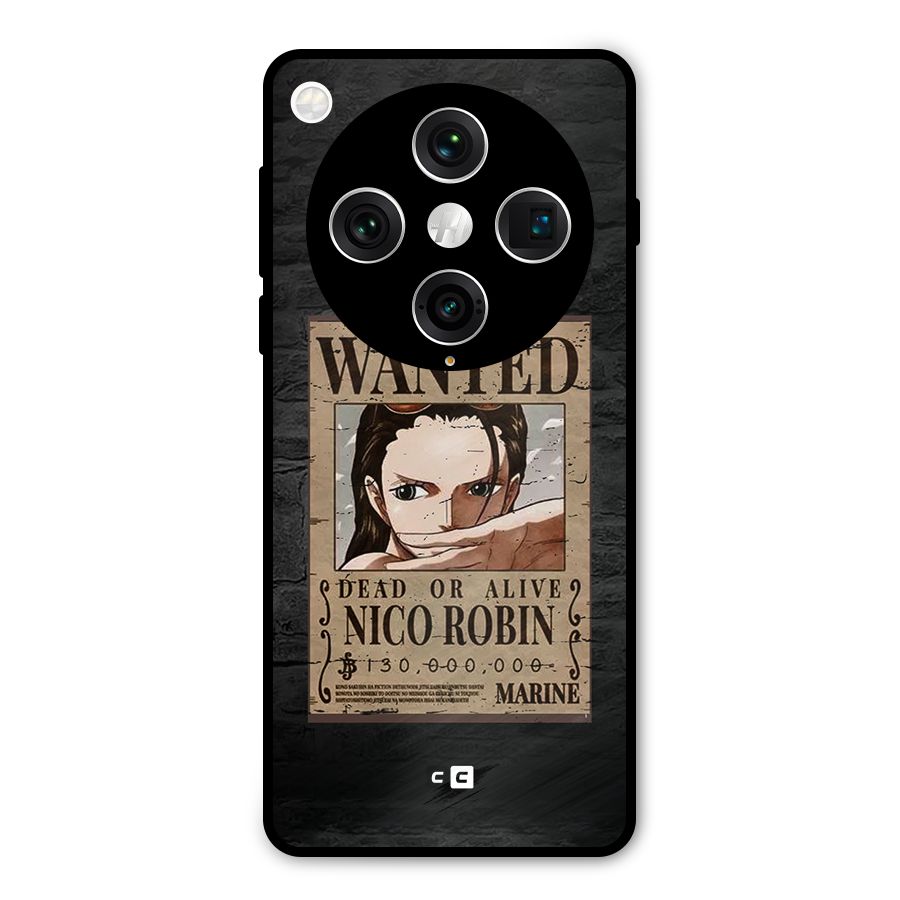 Nico Robin Wanted Metal Back Case for Oppo Find X8 Pro