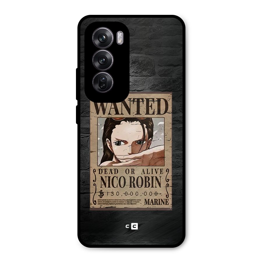 Nico Robin Wanted Metal Back Case for Oppo Reno12 Pro