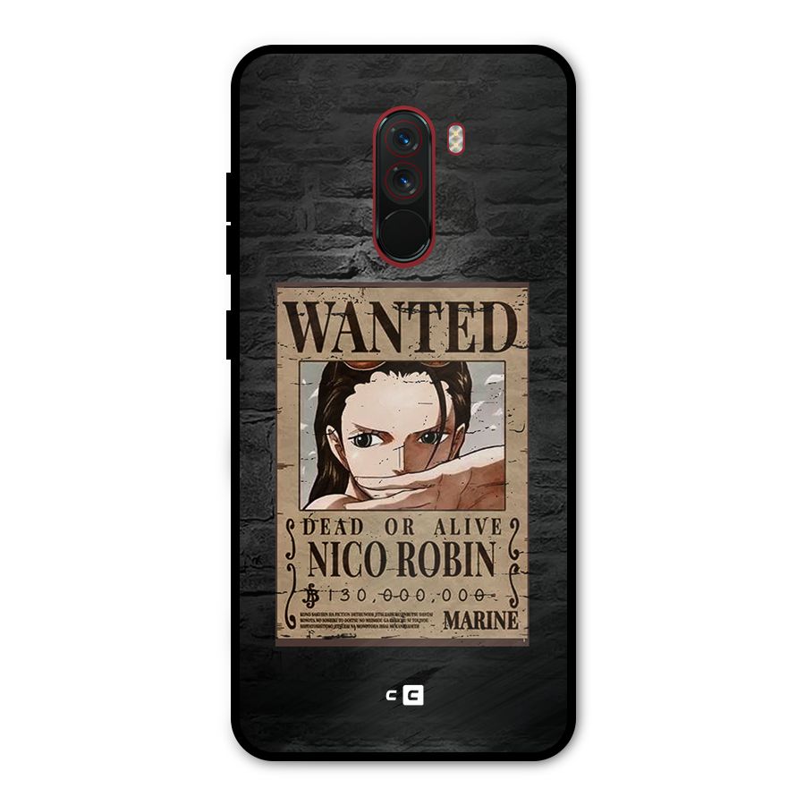 Nico Robin Wanted Metal Back Case for Poco F1