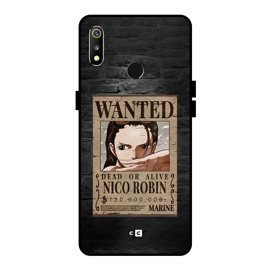 Nico Robin Wanted Metal Back Case for Realme 3i