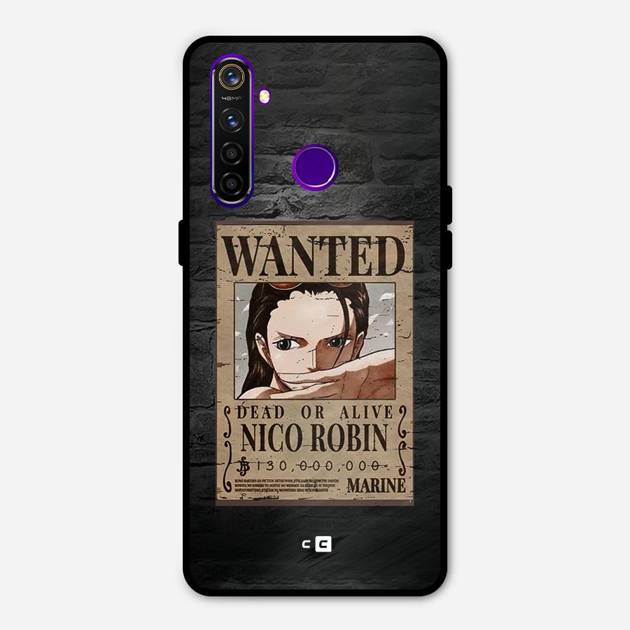 Nico Robin Wanted Metal Back Case for Realme 5 Pro