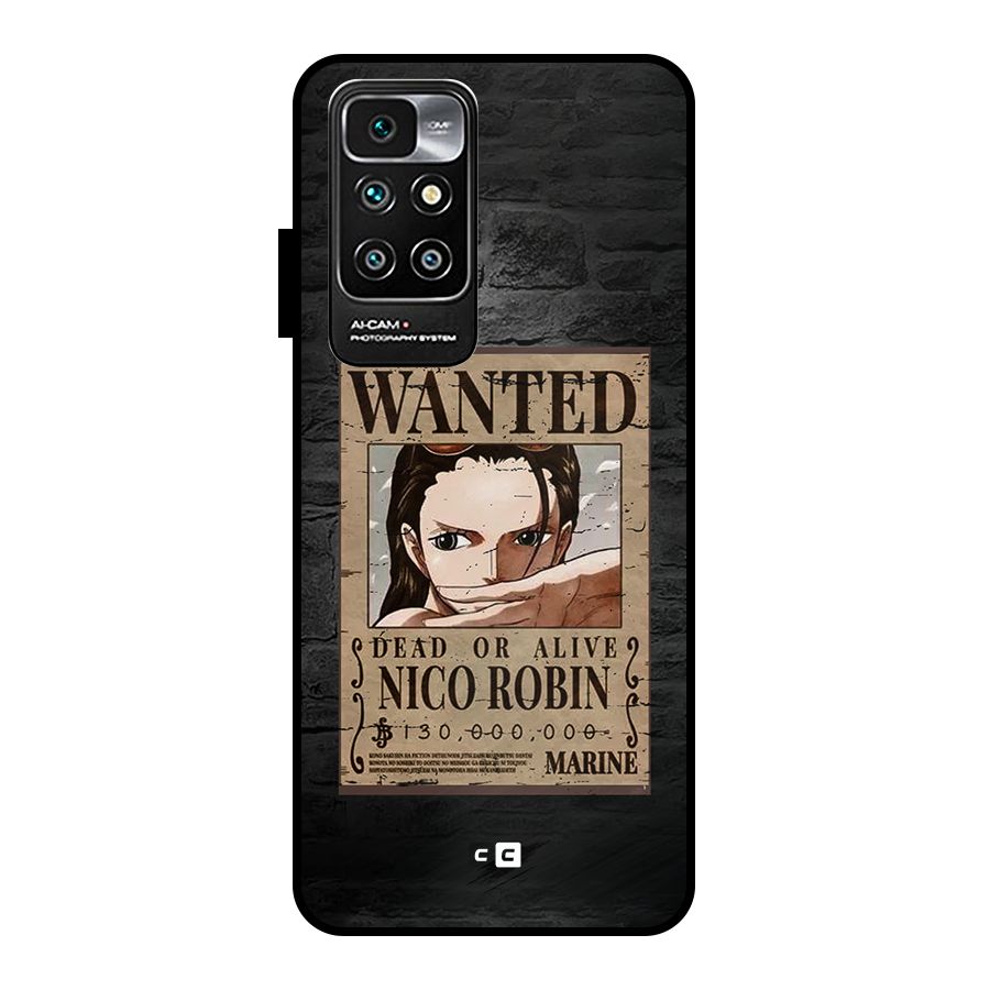 Nico Robin Wanted Metal Back Case for Redmi 10 Prime