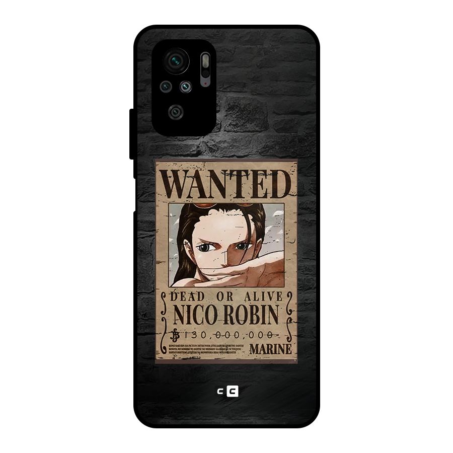 Nico Robin Wanted Metal Back Case for Redmi Note 10S