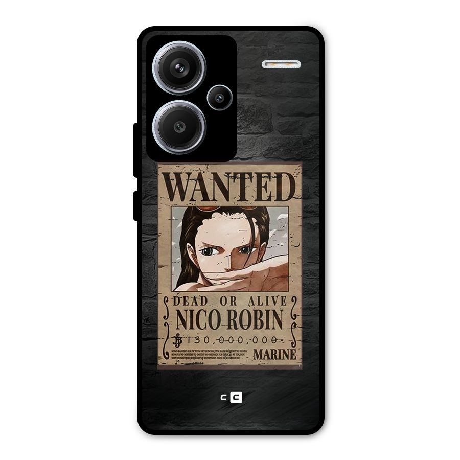Nico Robin Wanted Metal Back Case for Redmi Note 13 Pro Plus