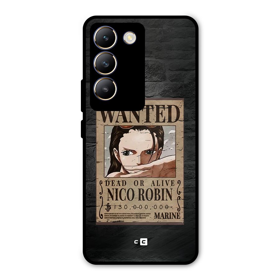Nico Robin Wanted Metal Back Case for Vivo T3 5G
