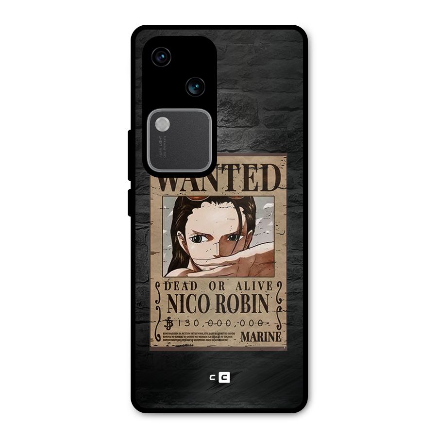 Nico Robin Wanted Metal Back Case for Vivo V30