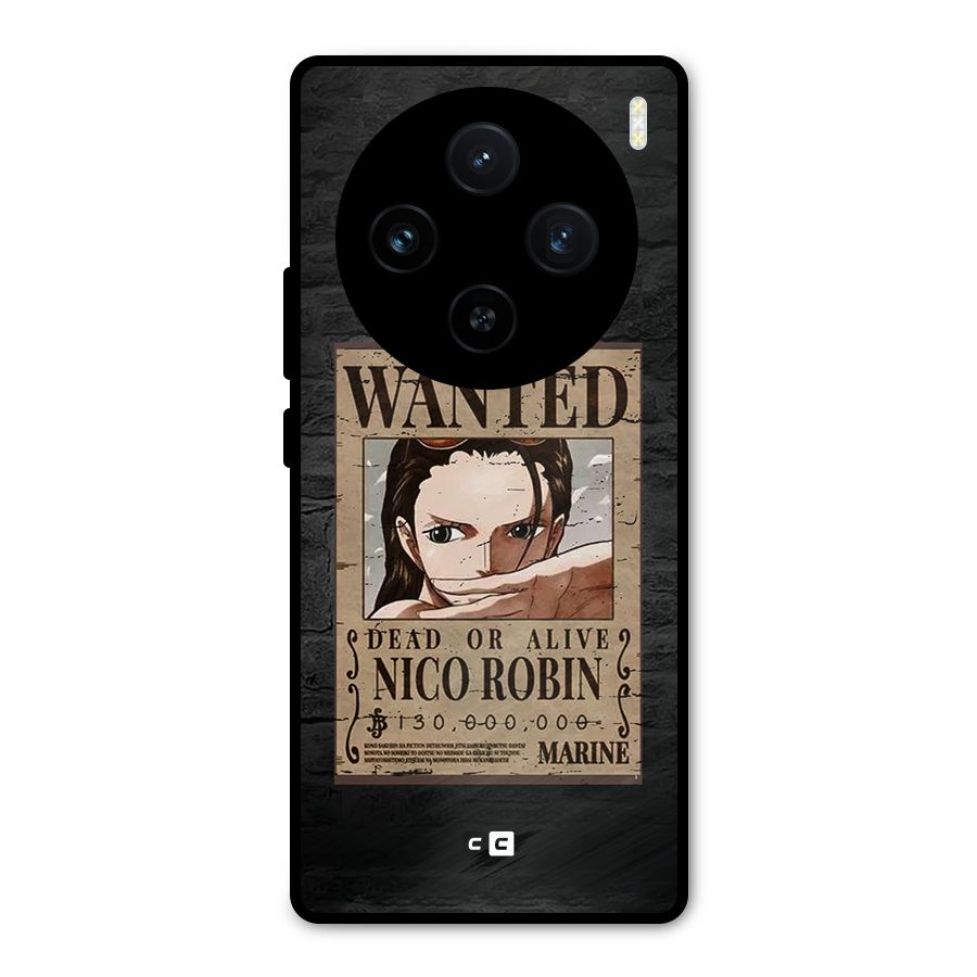 Nico Robin Wanted Metal Back Case for Vivo X100