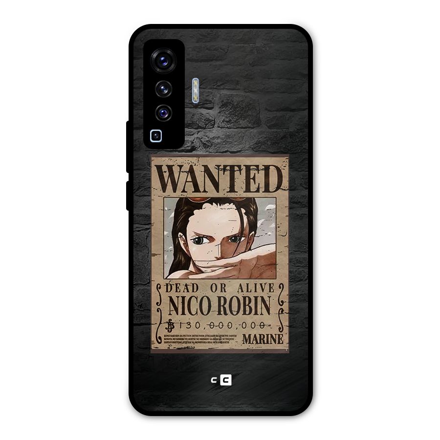 Nico Robin Wanted Metal Back Case for Vivo X50