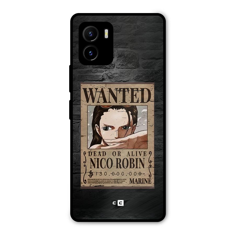 Nico Robin Wanted Metal Back Case for Vivo Y15s