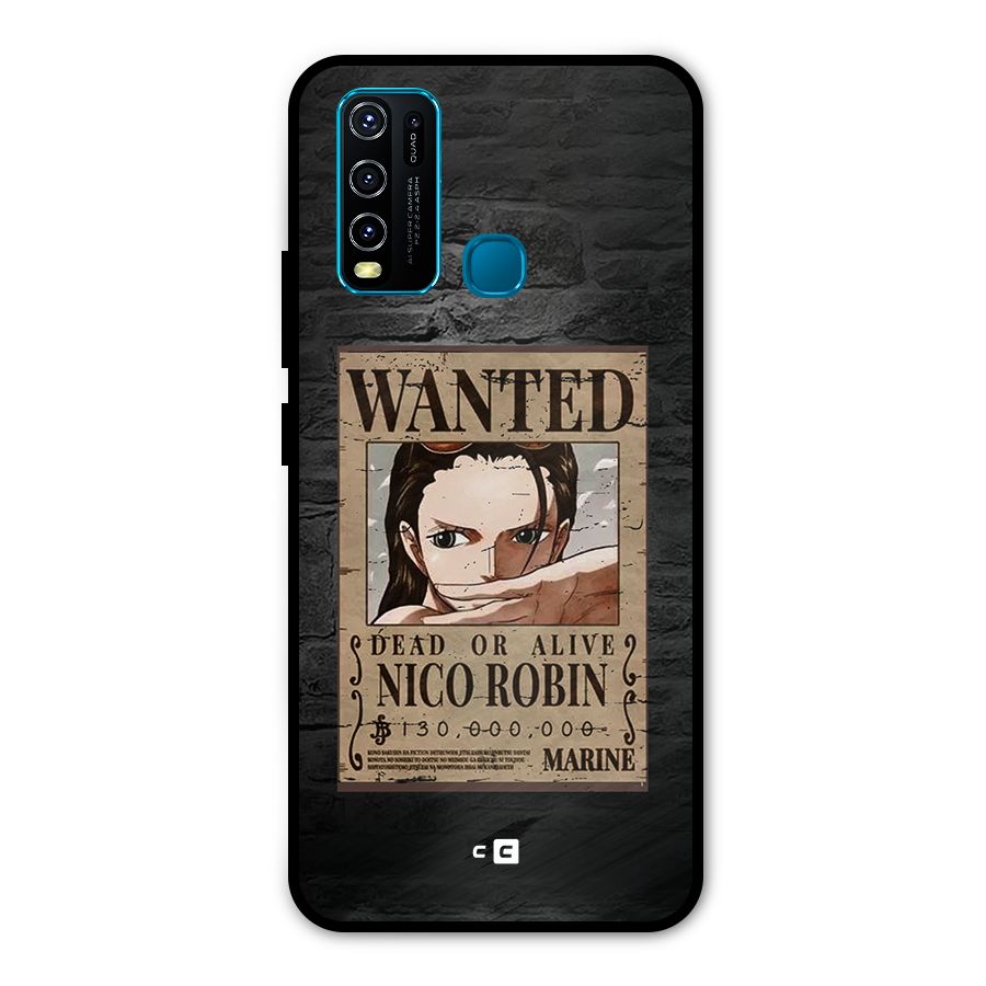 Nico Robin Wanted Metal Back Case for Vivo Y50