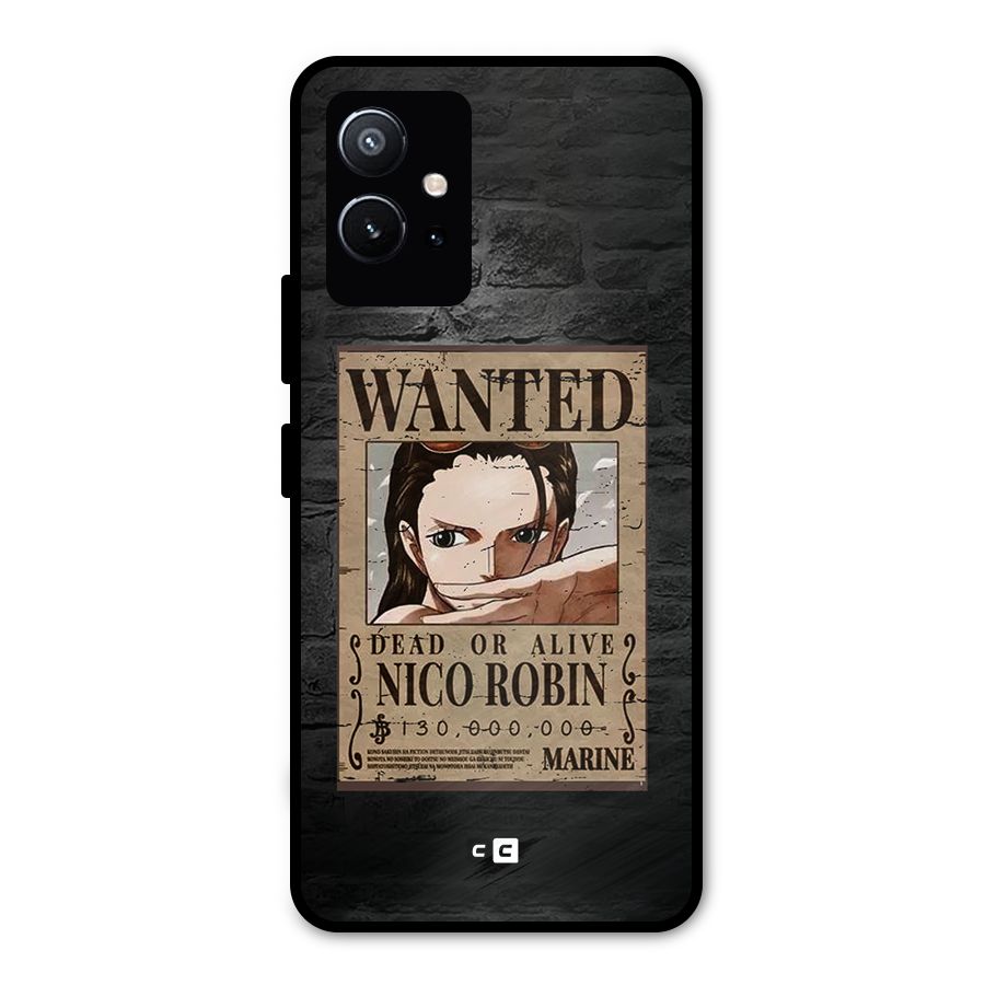 Nico Robin Wanted Metal Back Case for Vivo Y75 5G