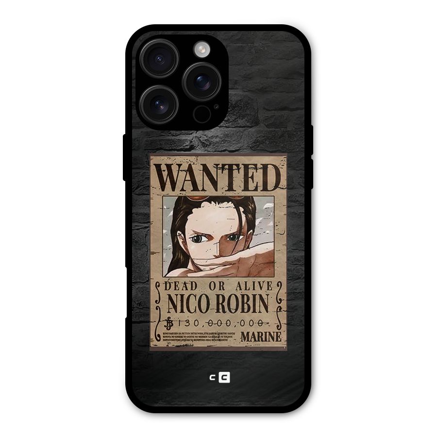 Nico Robin Wanted Metal Back Case for iPhone 16 Pro Max