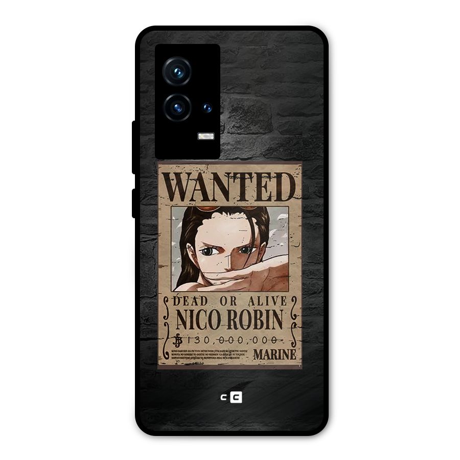 Nico Robin Wanted Metal Back Case for iQOO 9 5G